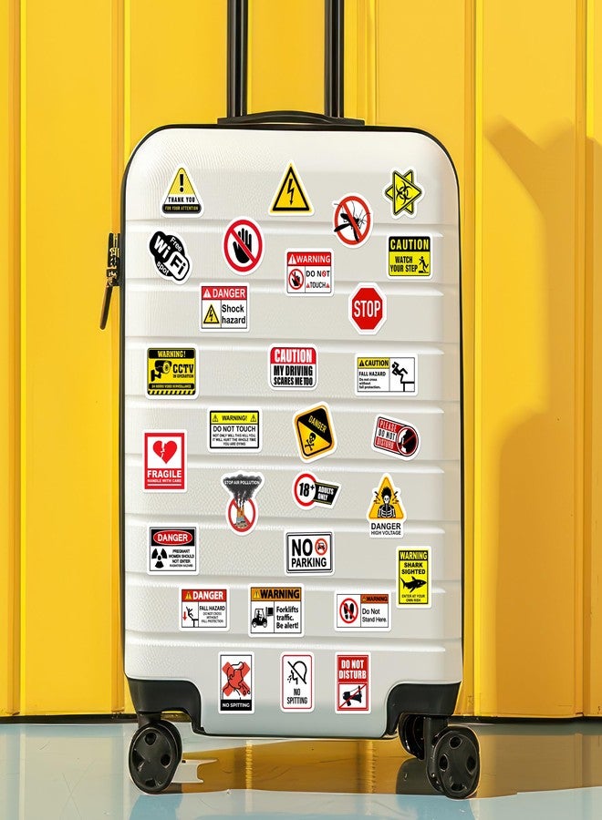 Robmoda Safety Warning Signs Stickers for Water Bottles, 70 Pcs Kids Game Vinyl Waterproof Decals for Laptop, Skateboard Scrapbooking Decor for Teens Girls Boys Adults - Image 4